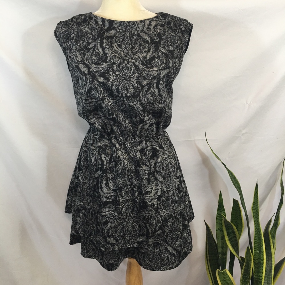 H&M Black and Dress Two Tiered Dress